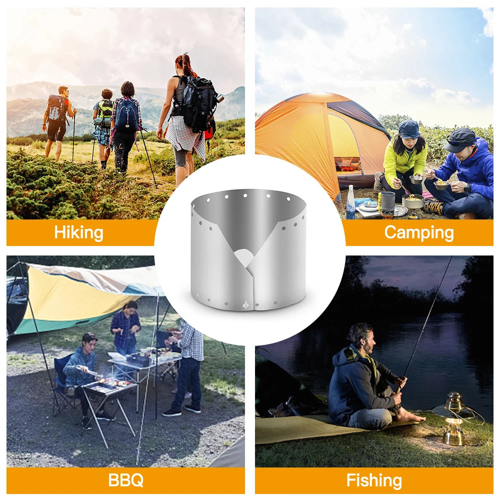 Ultralight Titanium Stove Wind Shield