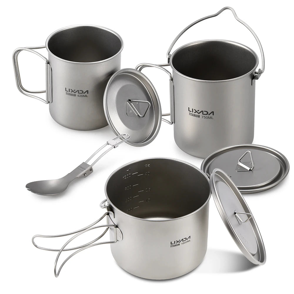 Lixada Titanium Pot and Cup Set
